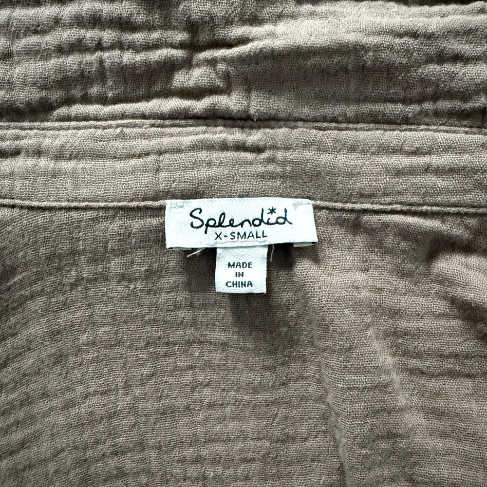 🤎Splendid🤎 Button down gauze shirt size XS - Picture 3 of 5